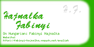 hajnalka fabinyi business card